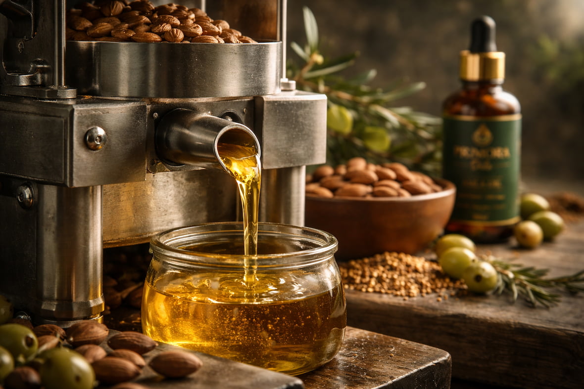 Cold-pressed oil extraction